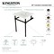 Kingston Brass 25 Console Sink with Brass Legs 8Inch, 3 Hole, WhiteMatte Black KVBH25227W8B0 - alternate 3
